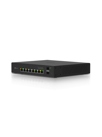 Ubiquiti Networks EdgeSwitch 8 Port Managed PoE + Gigabit Switch with SFP, 150-Watt, 10 Gbps Throughput, Black | ES-8-150W